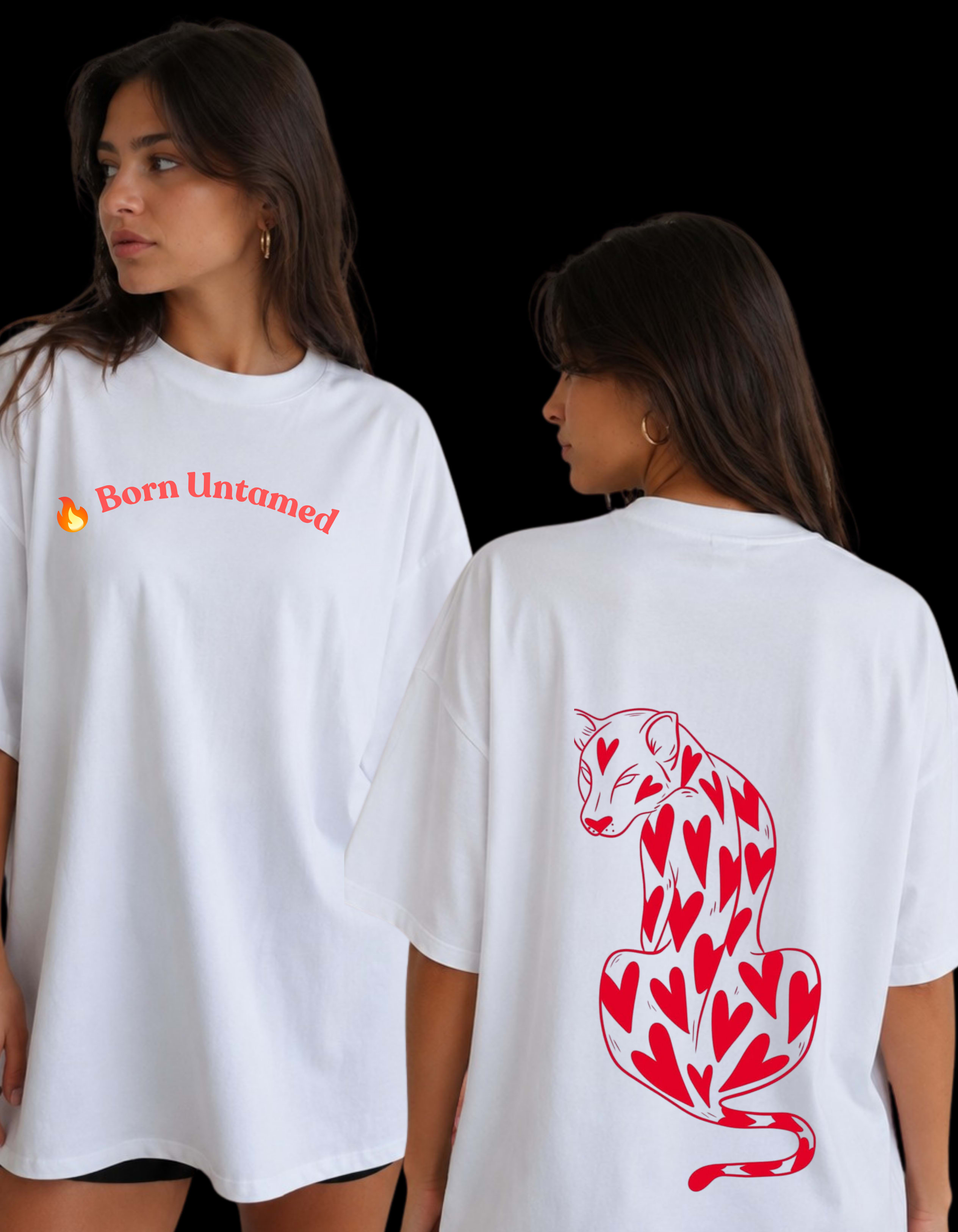 Born Untamed Oversized Graphic T-Shirt for Women alternate
