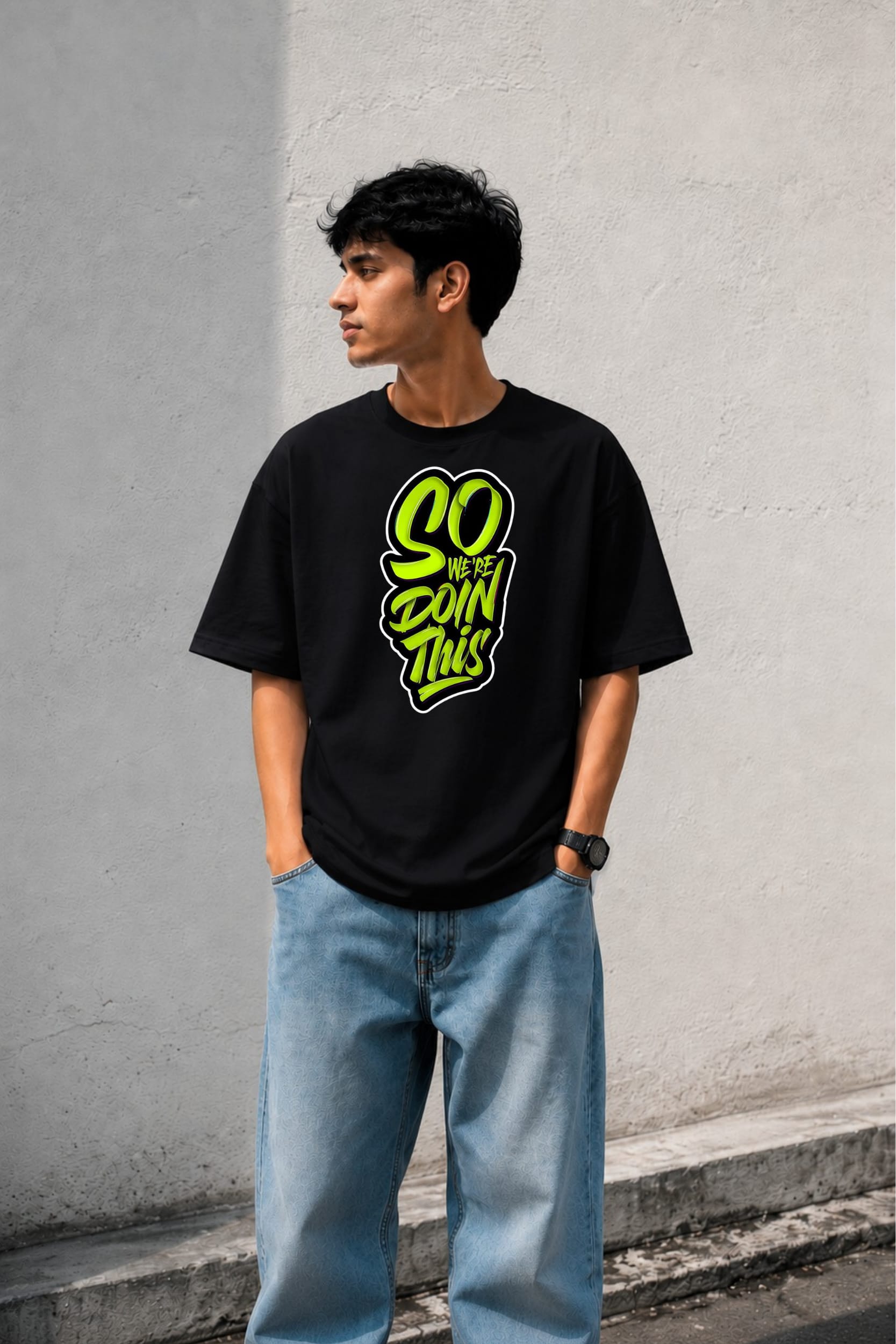 So We're Doin This Oversized Graphic T-Shirt for Men