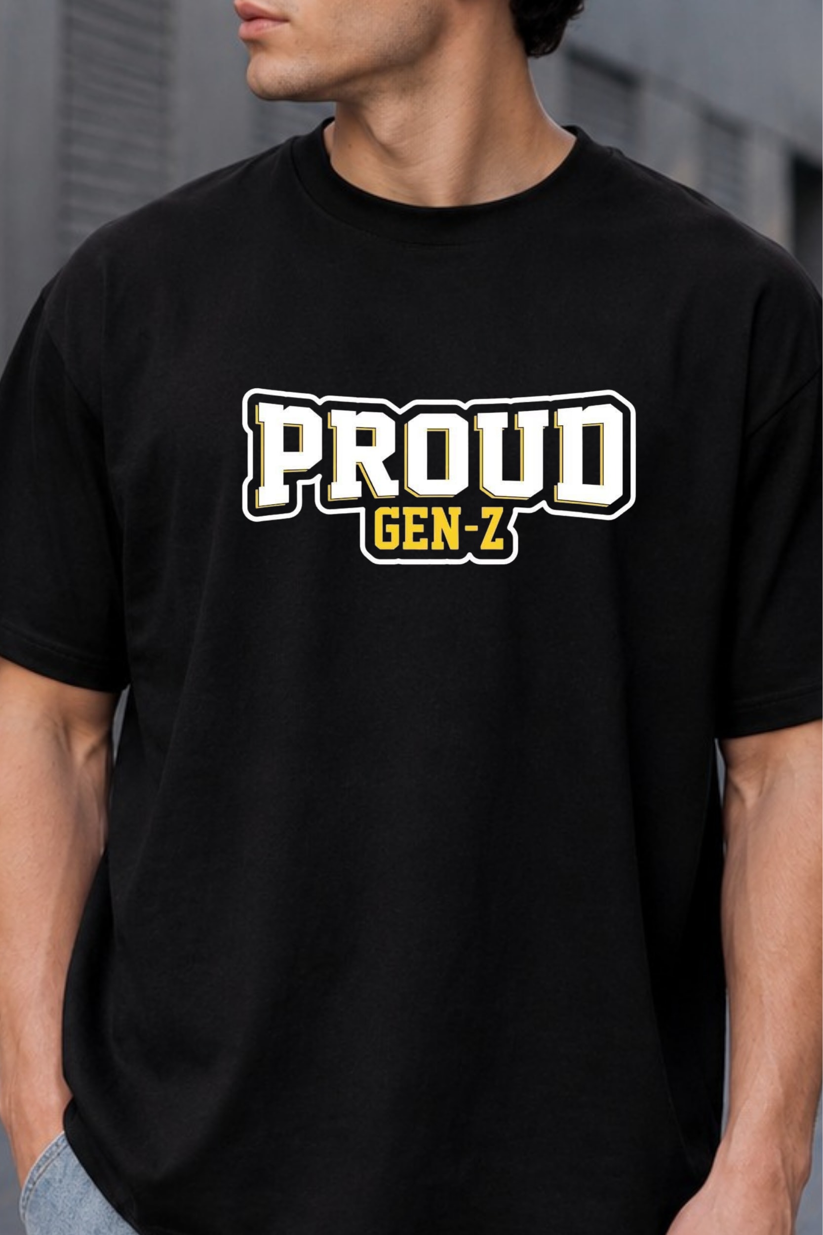 Proud Gen-Z Oversized Graphic T-Shirt for Men thumbnail 4