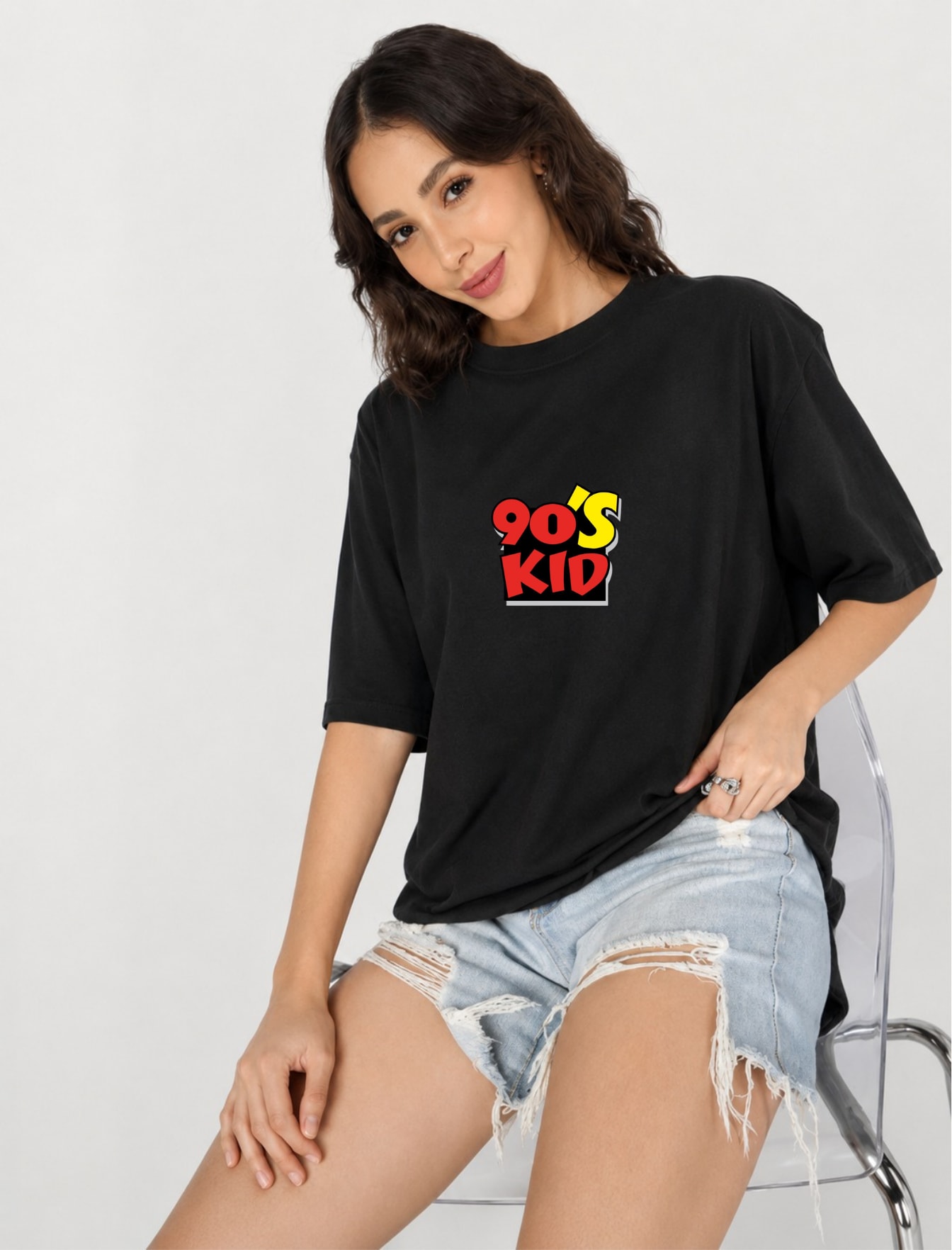 90's Kid Oversized Graphic T-Shirt for Unisex thumbnail 4