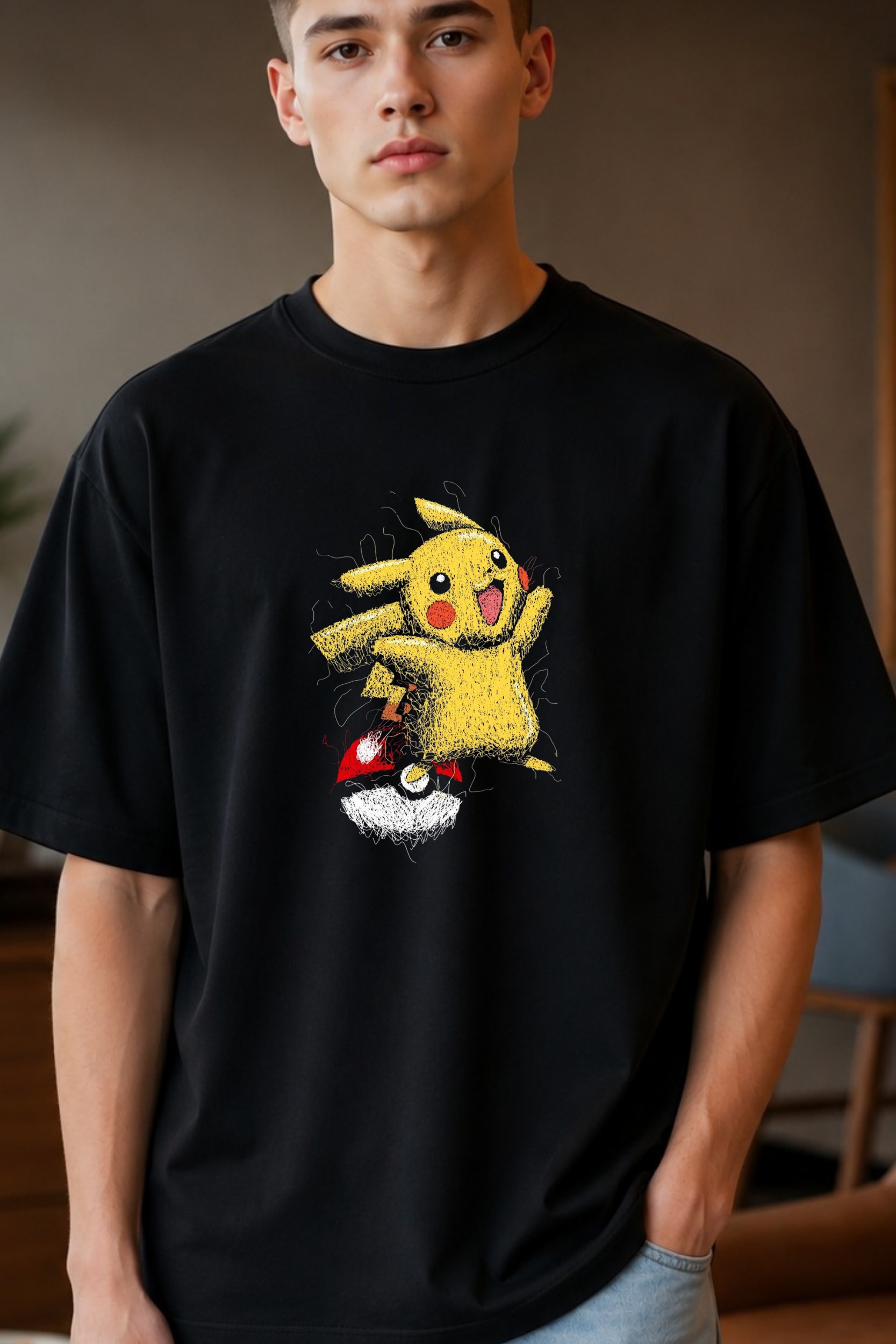 โก Pikachu Pop Oversized T-Shirt alternate
