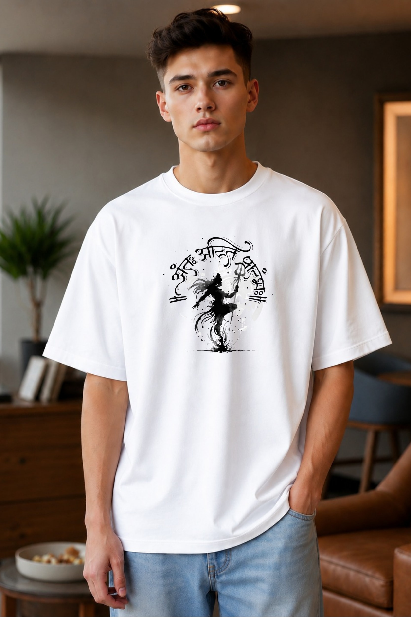 🕉️ Nataraj Aura Oversized T-Shirt alternate