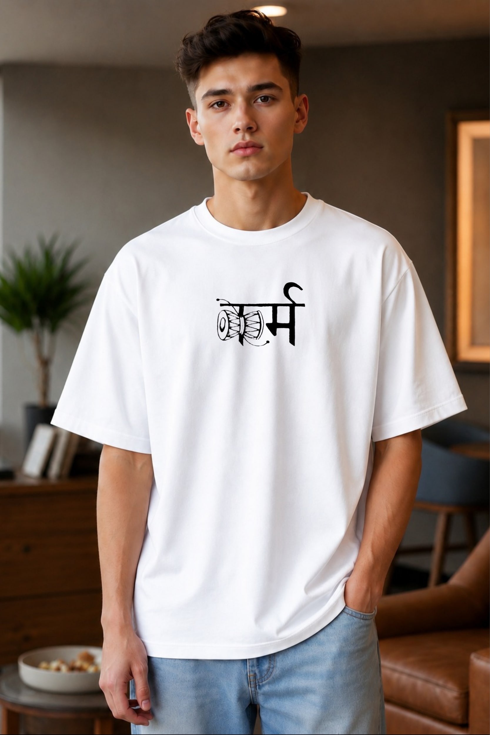 🥁Dumari Oversized T-Shirt – Minimal Rhythm Edition