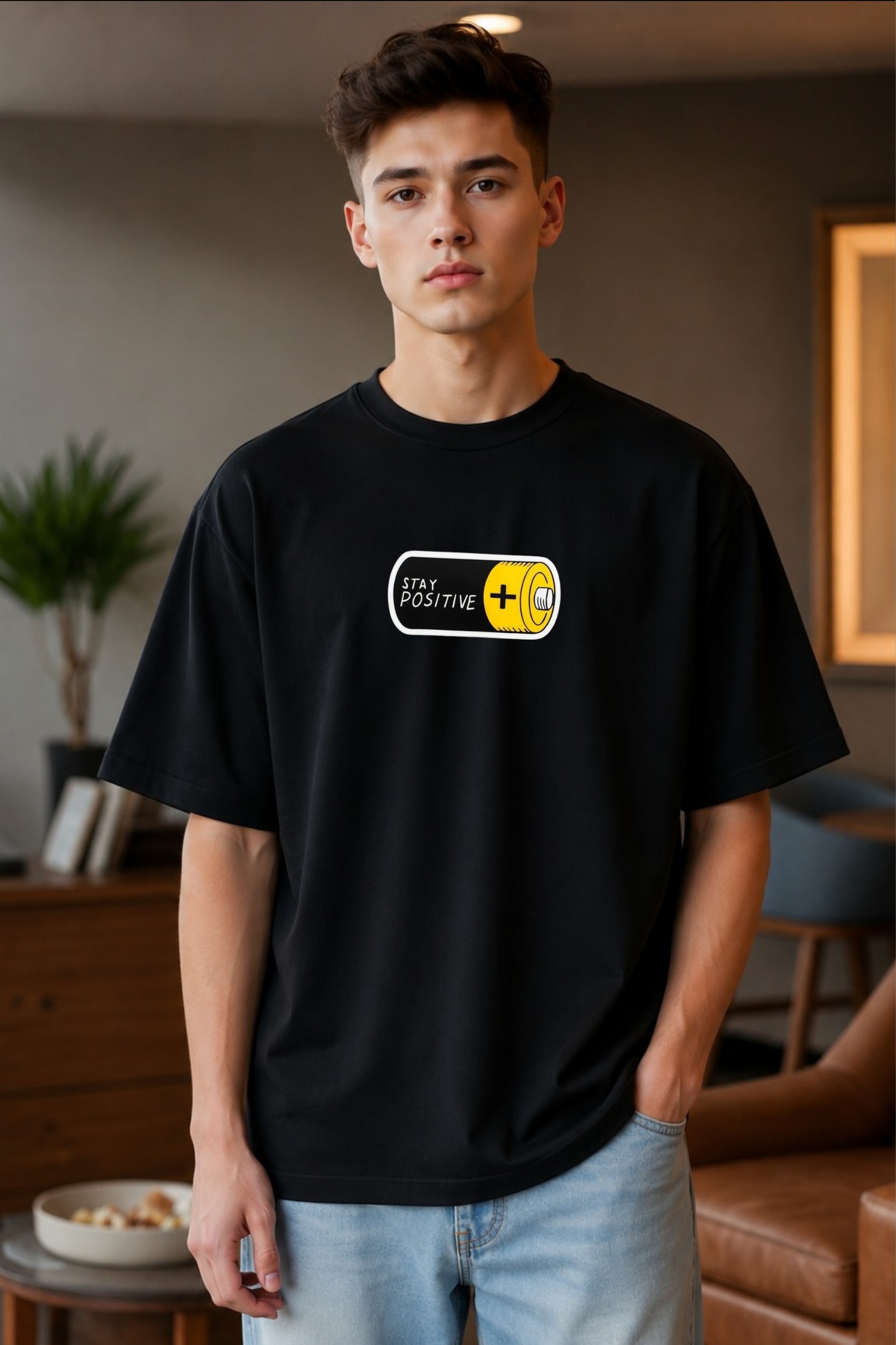 โก Stay Positive Oversized T-Shirt