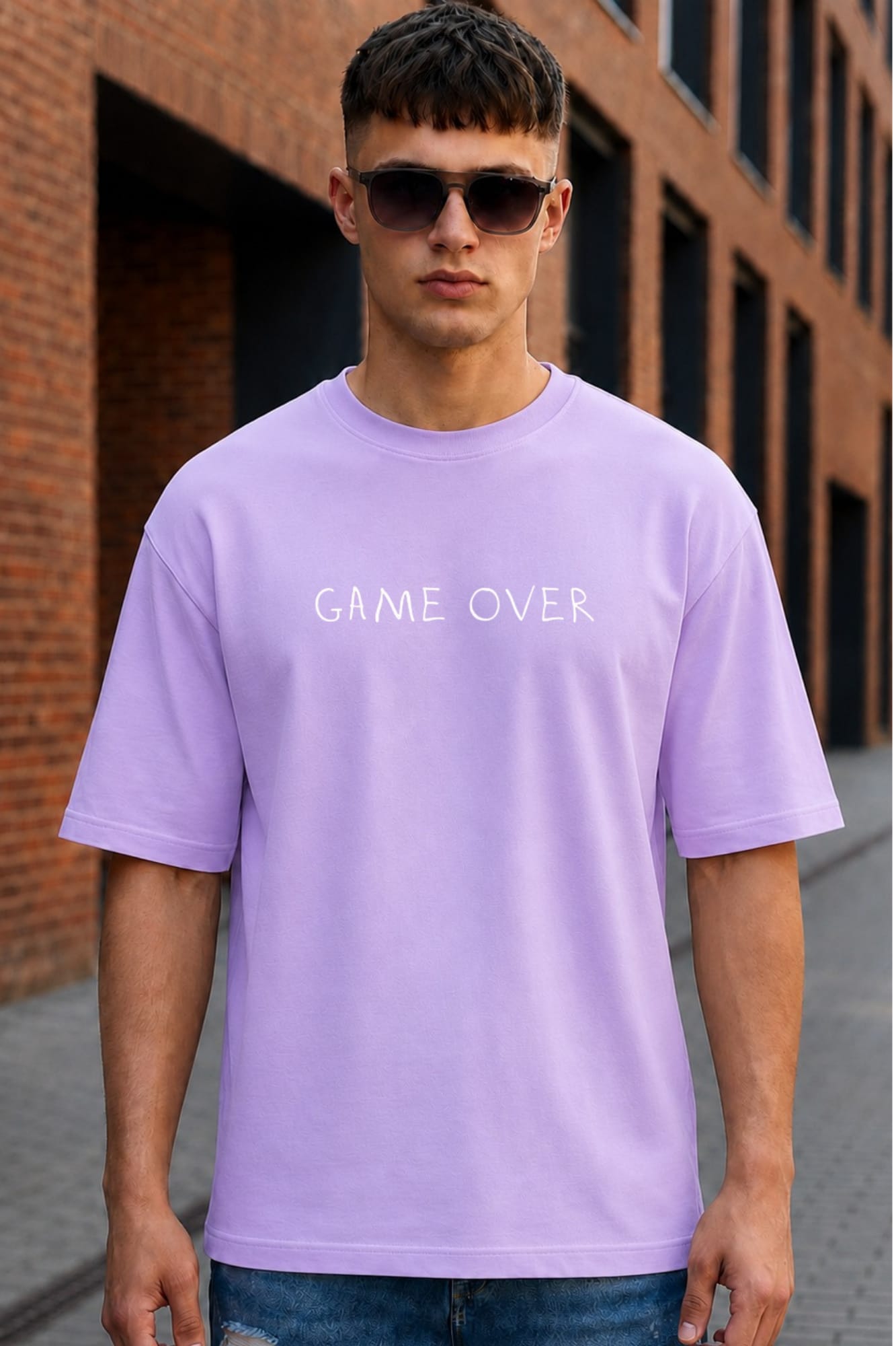 Game Over Oversized Gaming Graphic T-Shirt – Front & Back Print  thumbnail 3