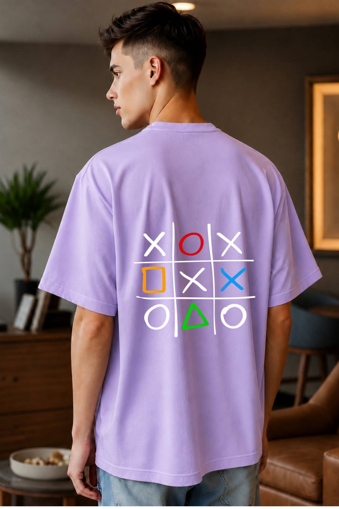 Game Over Oversized Gaming Graphic T-Shirt – Front & Back Print  thumbnail 4