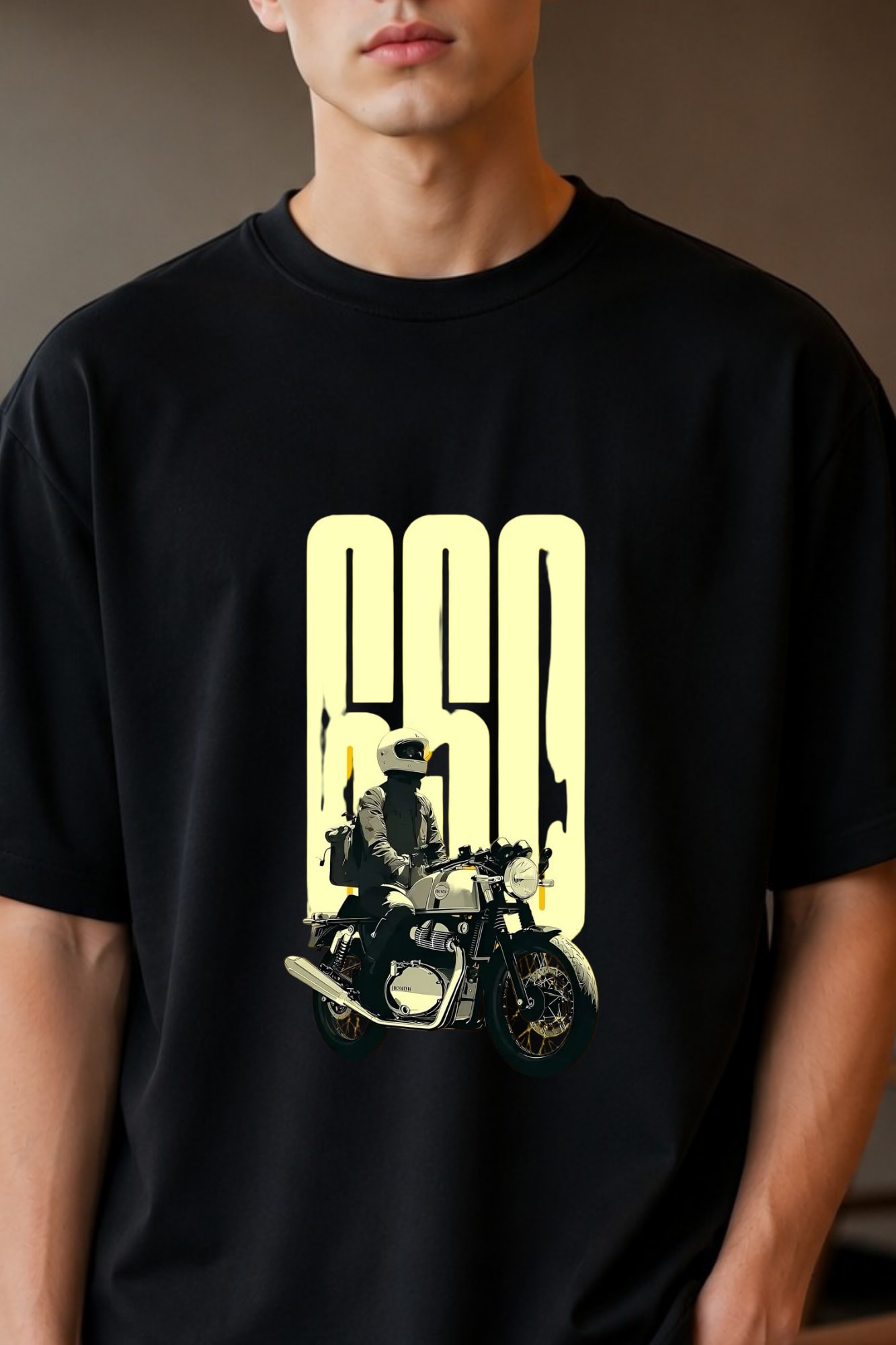 650 Vintage Rider Oversized Graphic T-Shirt for Men alternate
